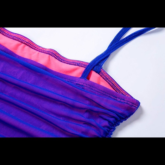 Vibrant purple ruched mini dress - Picture 14 of 16